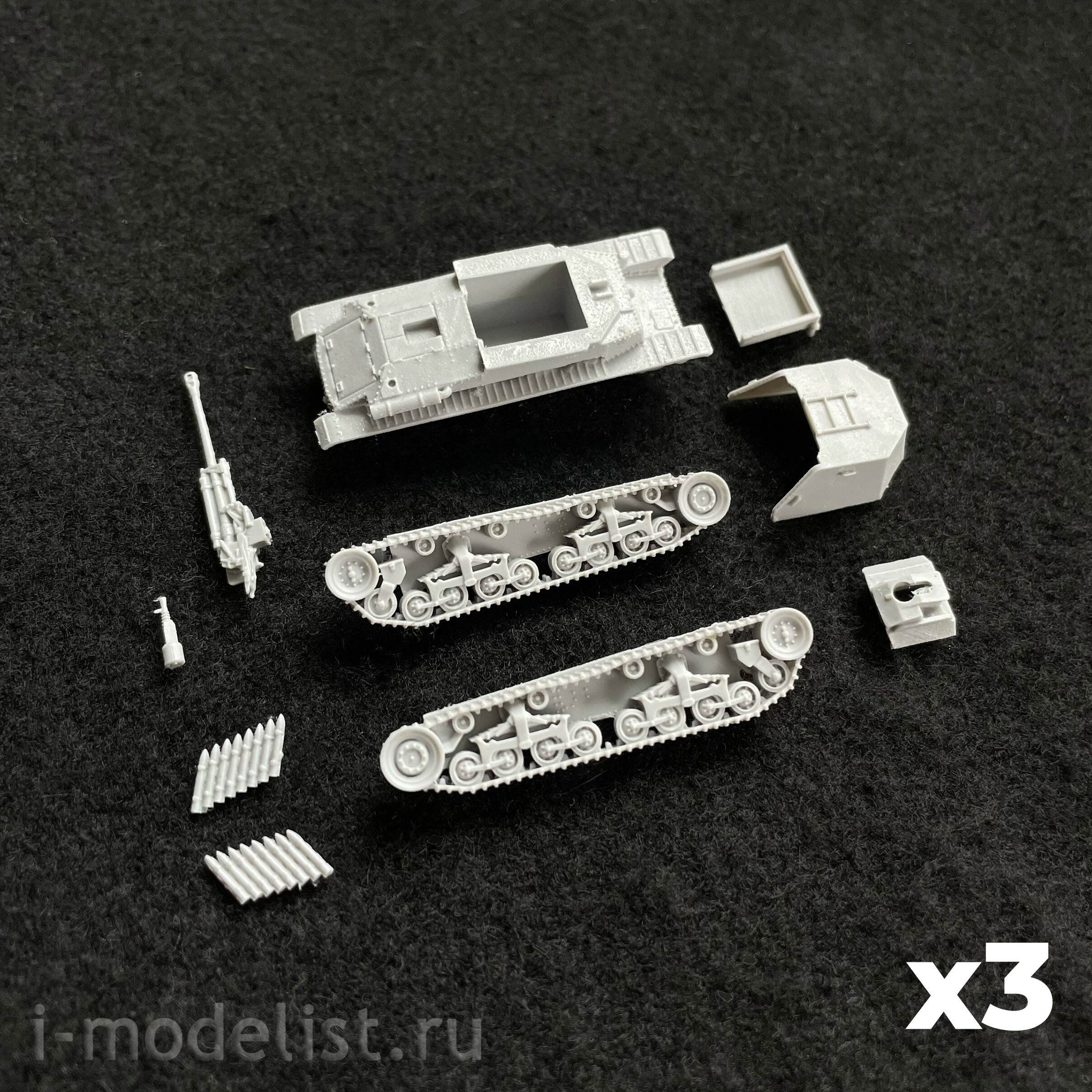 100190P3 Zebrano 1/100 Platoon of Romanian self-propelled guns TACAM R-2 (3 pcs.)