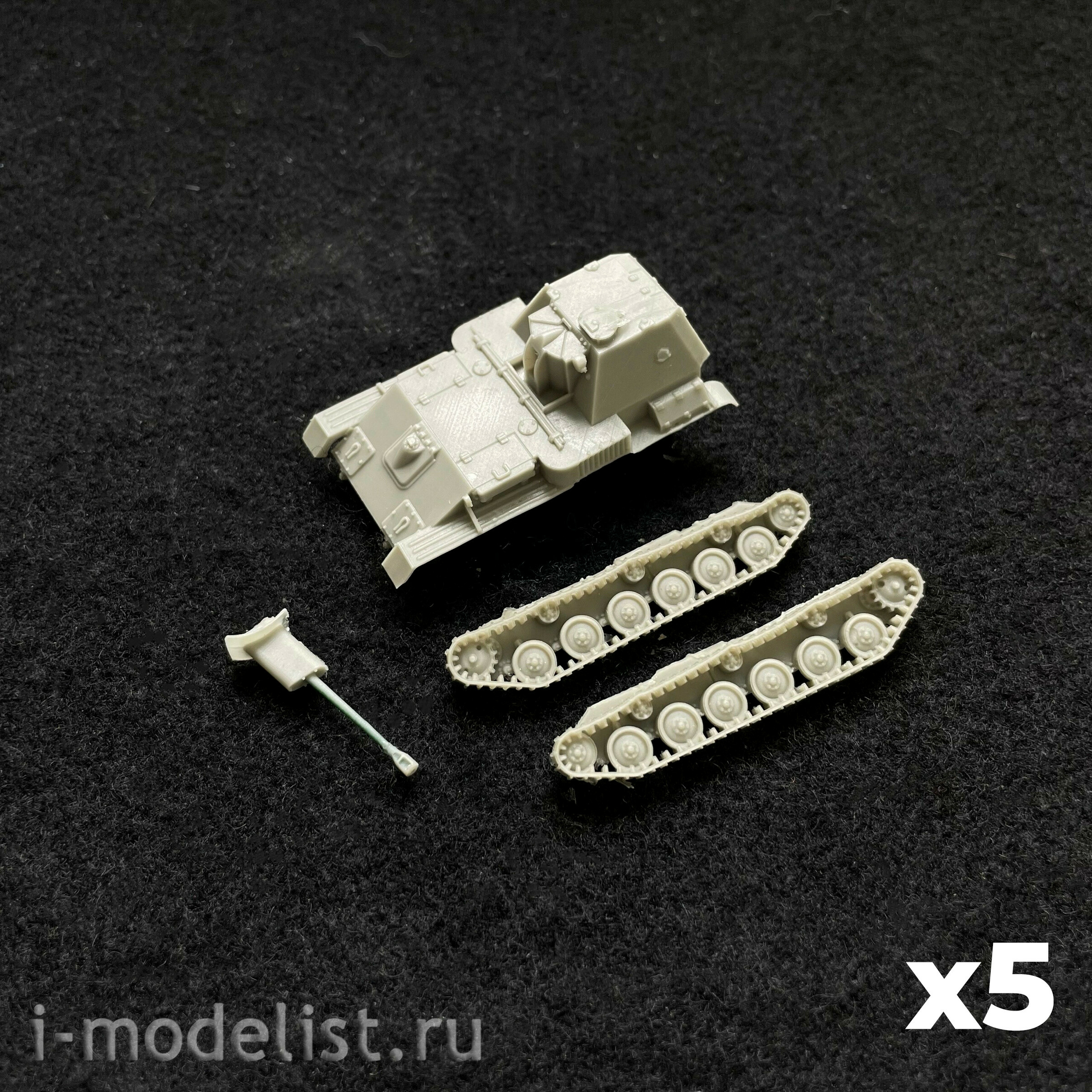 100017P5 Zebrano 1/100 Platoon of Soviet self-propelled guns SU-76 (5 pcs.)
