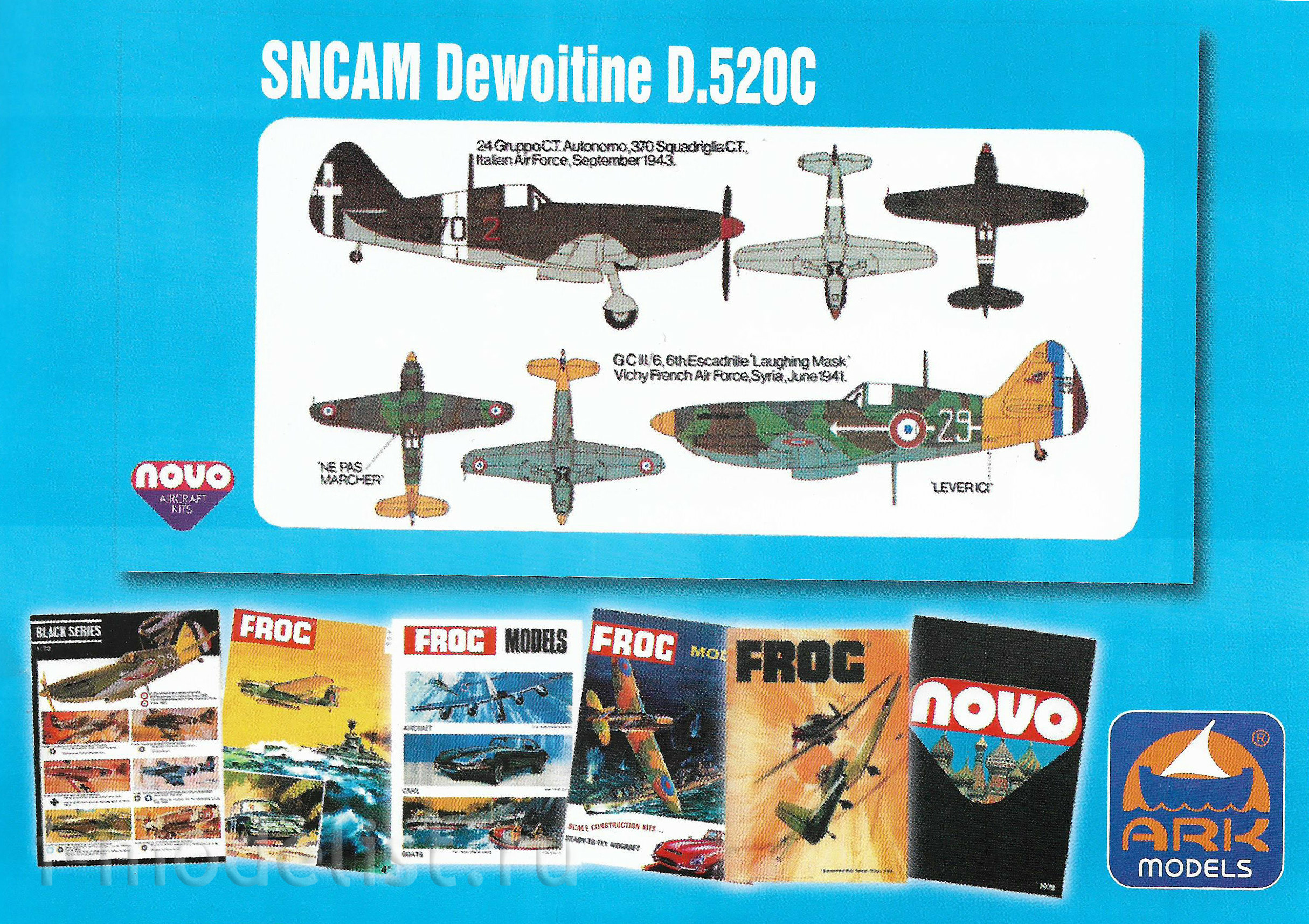 72016 ARK models 1/72 French fighter, the D. 520 Dewoitine