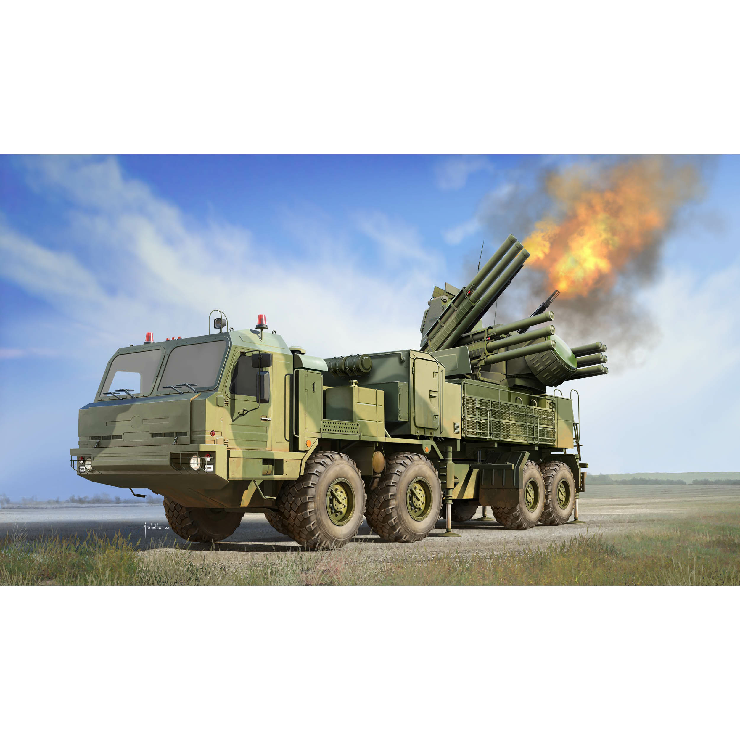 01087 Trumpeter 1/35 ZRPK 96k6 based on a four-axle tractor 6909
