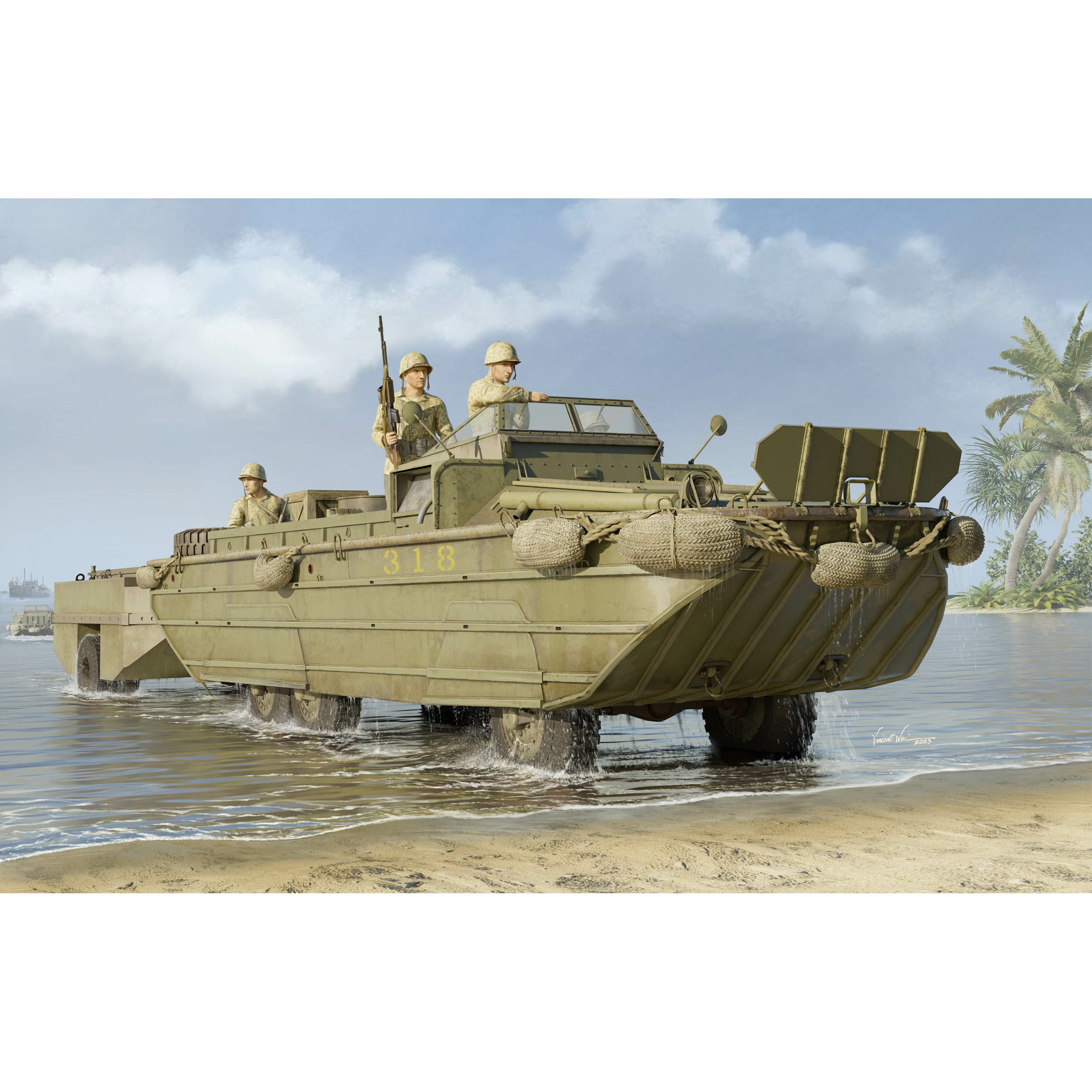 63539 I Love Kit 1/35 American Car GMC DUKW-353 with trailer WTCT-6