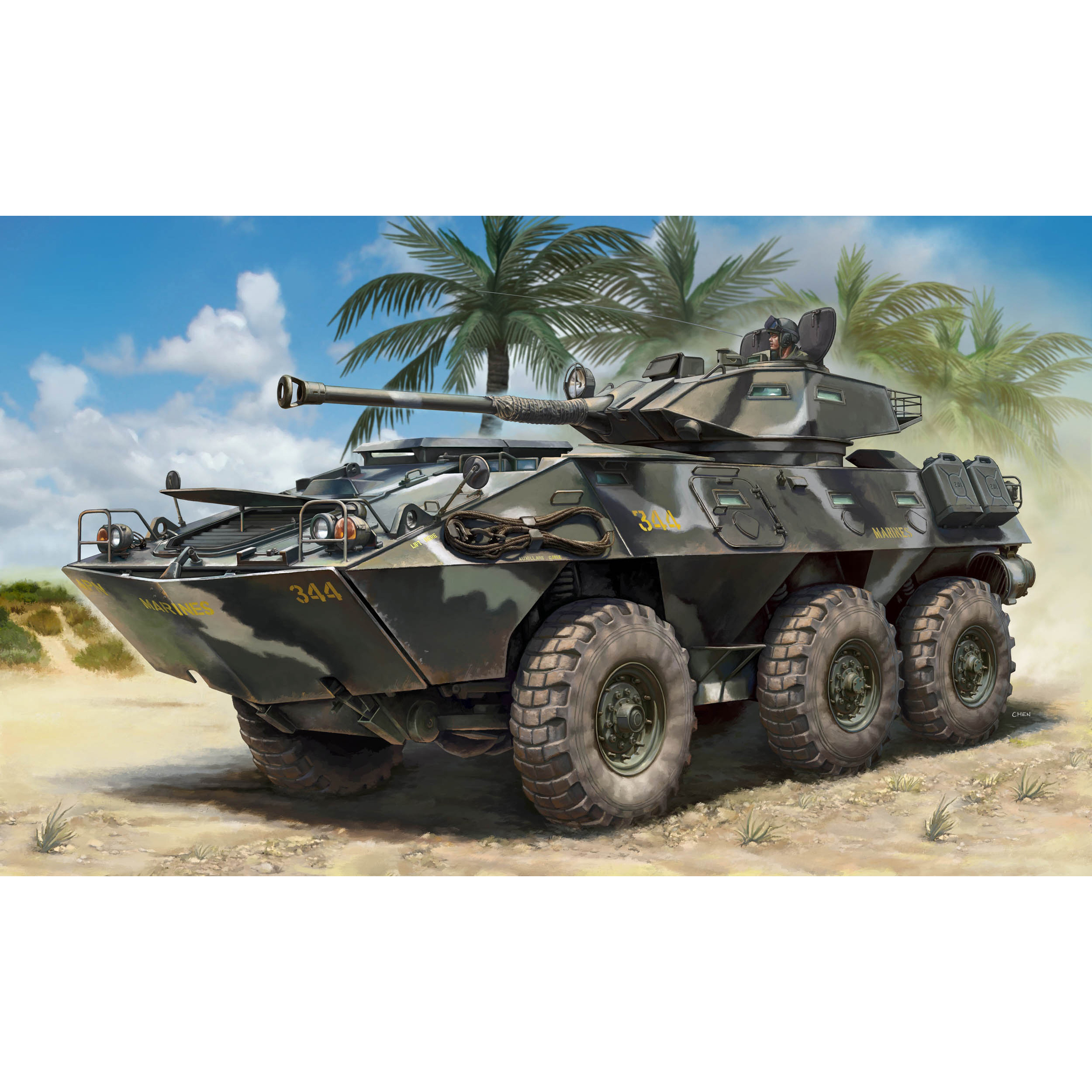84573 HobbyBoss 1/35 Бронеавтомобиль Cadillac Gage LAV-300 с 90-мм орудием