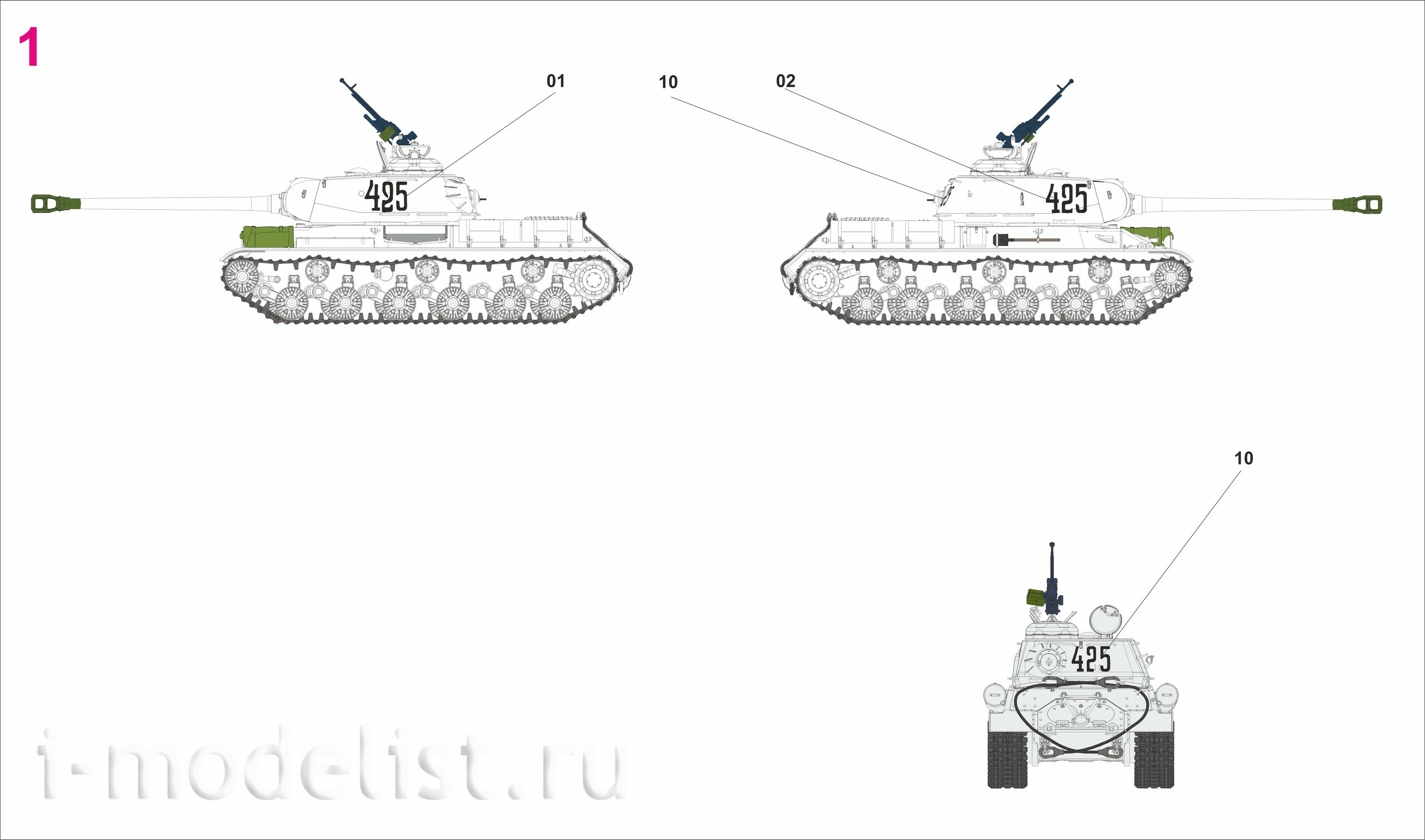 3708 Zvezda 1/35 Pre-order  Советский тяжёлый танк ИС-2 УЗТМ обр. 1944 г.