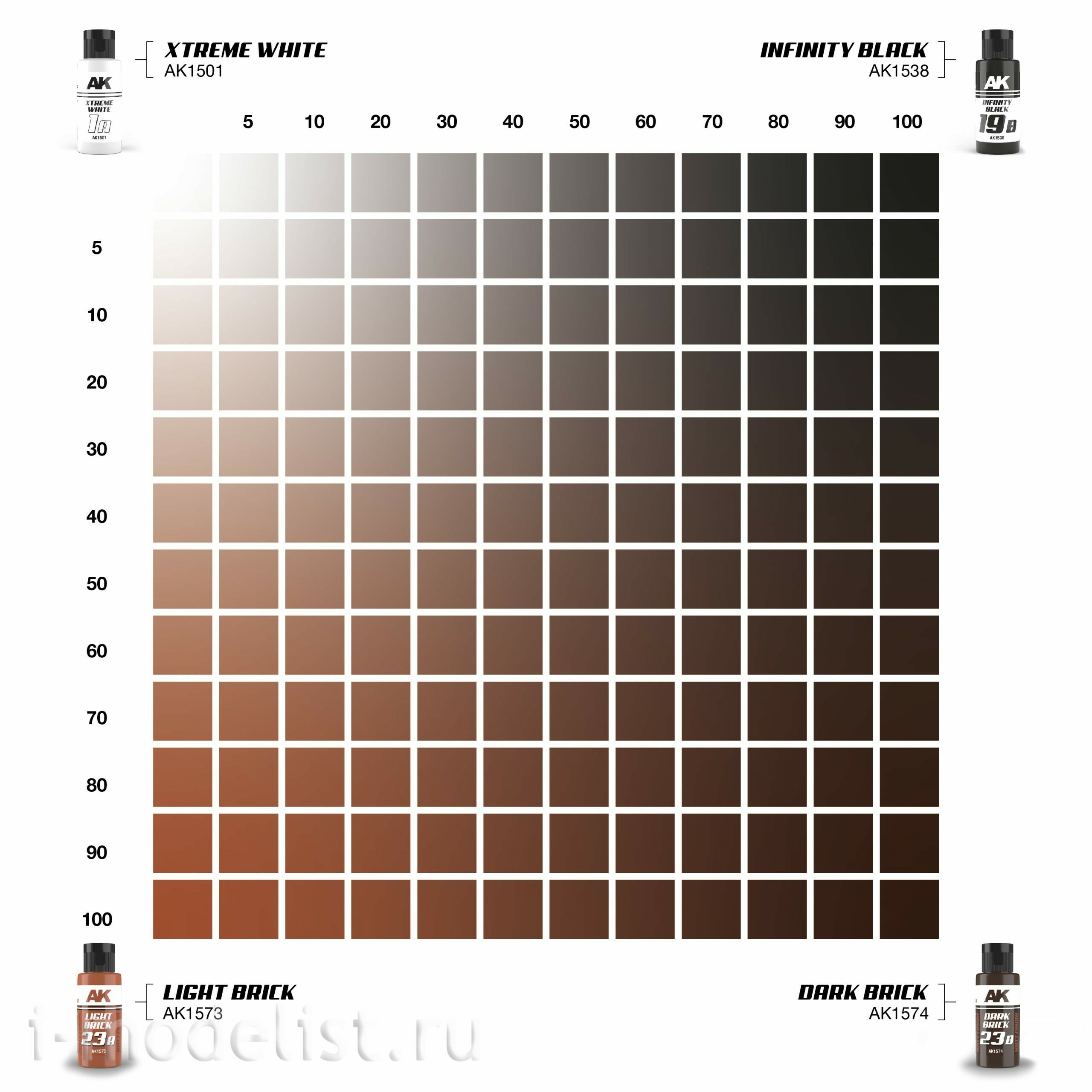 AK1582 AK Interactive Paint Set Dual Exo - 23A Light Brick & 23B Dark Brick