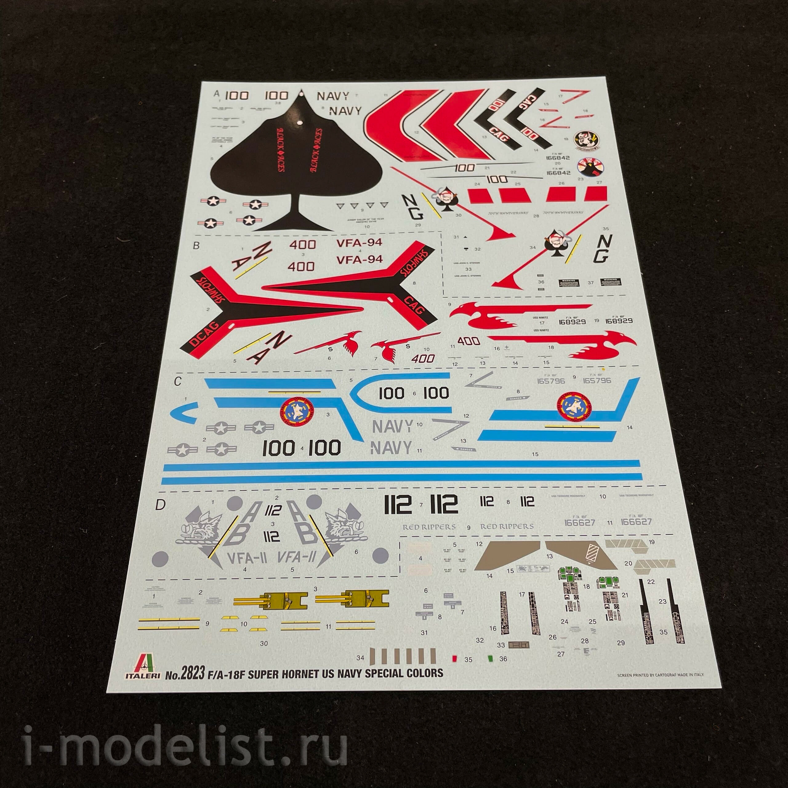 2823 Italeri 1/48 F/A-18F Super Hornet U.S. Navy Special Colors