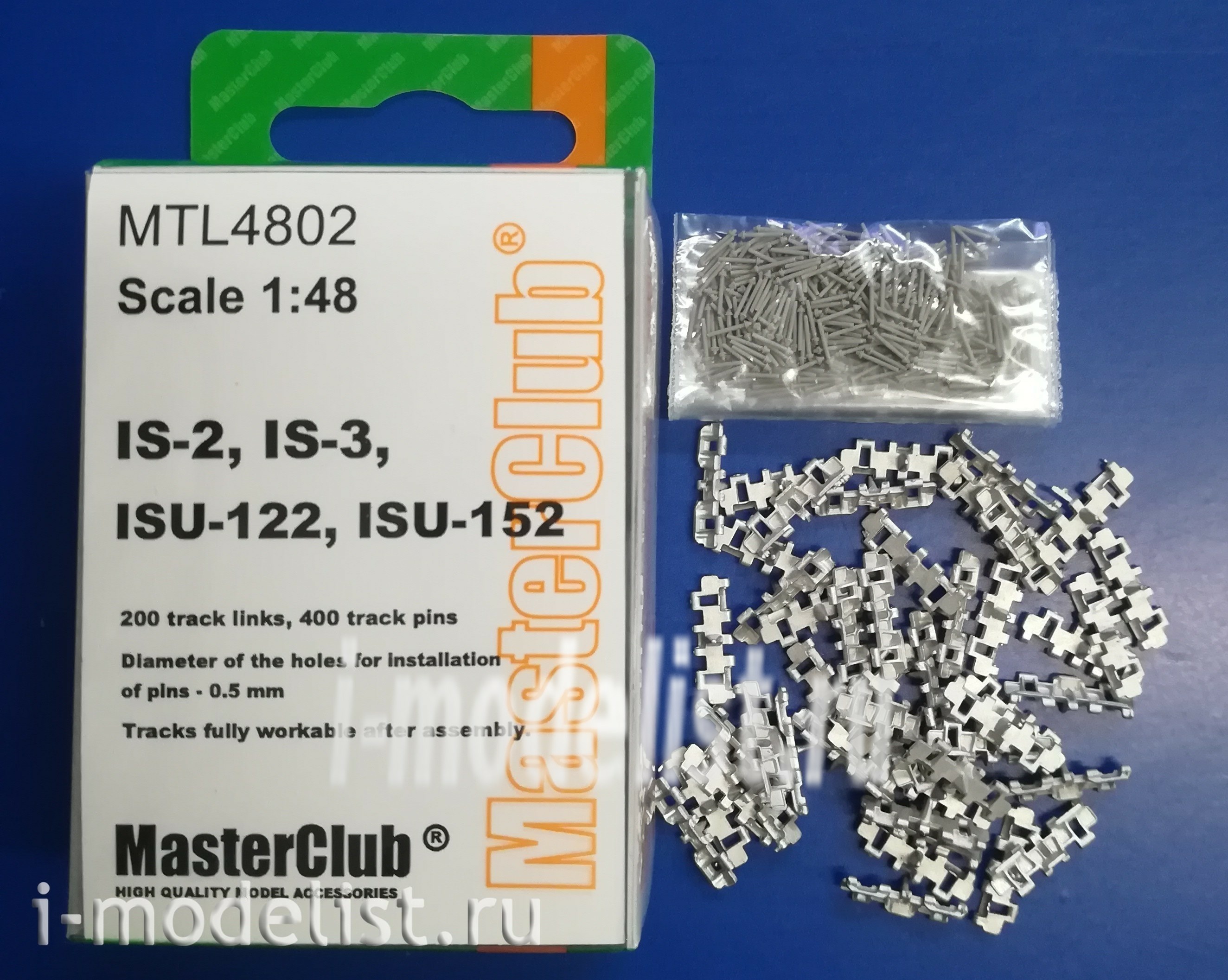 MTL-4802 MasterClub 1/48 tracks stacked iron for is-2, is-3, ISU-122, ISU-152