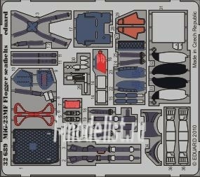 32689 1/32 Eduard photo-etched seatbelts MiG-23 Flogger seatbelts