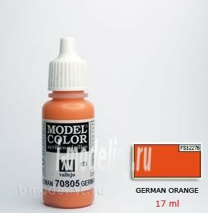 70805 Vallejo acrylic Paint `Model Color` German orange / German Orange