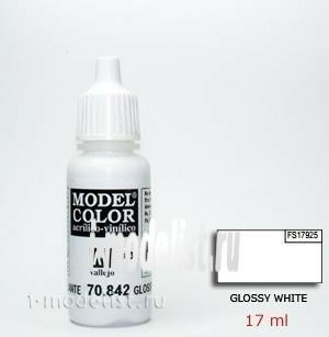 70842 Vallejo acrylic Paint `Model Color White/Glossy white