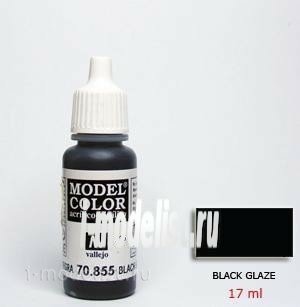 70855 Vallejo acrylic Paint `Model Color` Black patina / Black Glaze