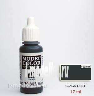 70862 Vallejo acrylic Paint `Model Color` Black and grey / Black Grey