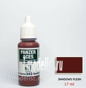 70343 Vallejo acrylic Paint `Panzer Aces` Dark Nude / Shadows flesh