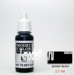 70861 Vallejo acrylic Paint `Model Color Glossy black/Glossy black