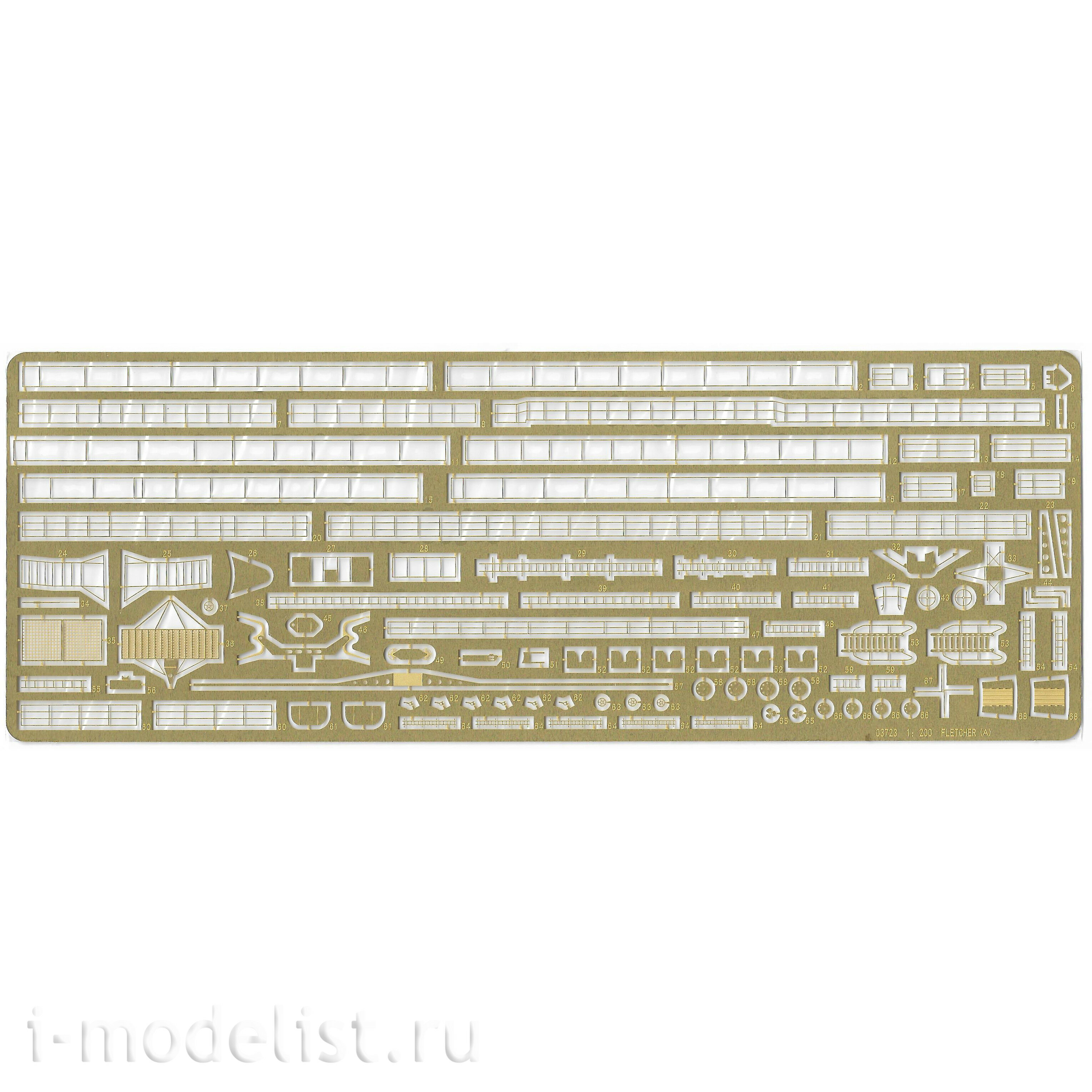 03723 Т$ач 1/200 Эсминец США USS Fletcher DD-445