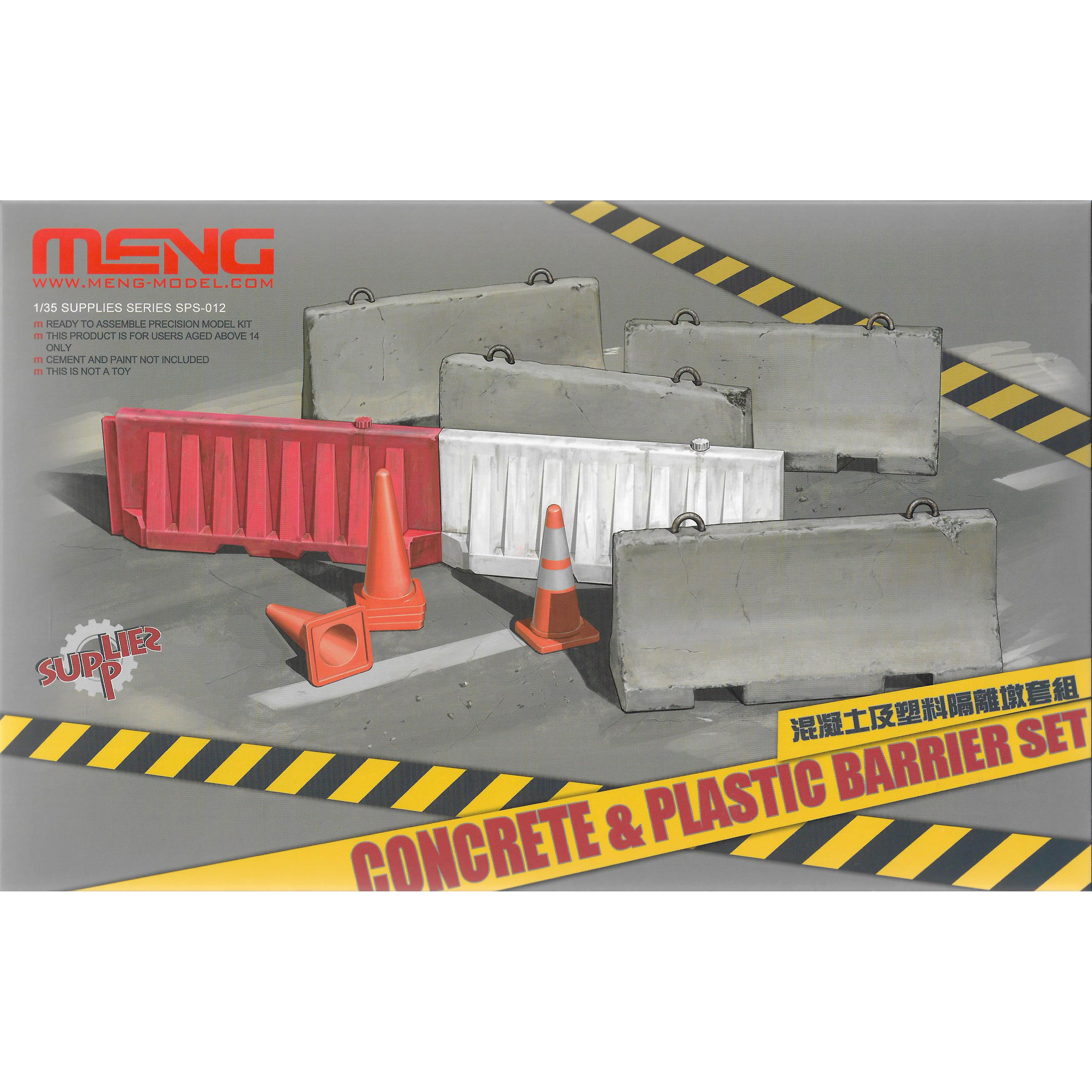 SPS-012 Meng 1/35 Concrete & Plastic Barrier Set