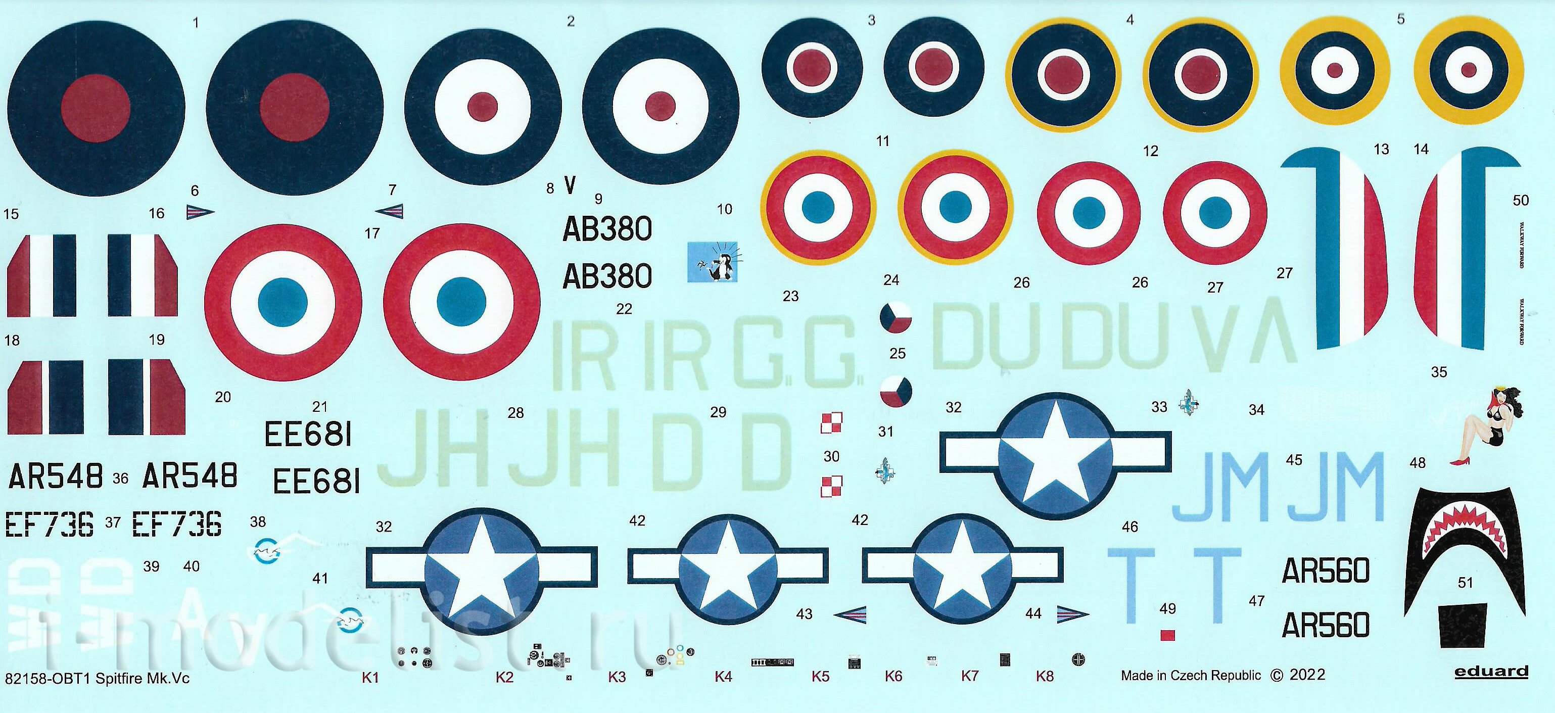 82158 Eduard 1/48 Spitfire Mk.Vc Fighter