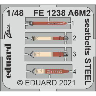 FE1238 Eduard 1/48 Photo Etching for A6M2 Steel Belts