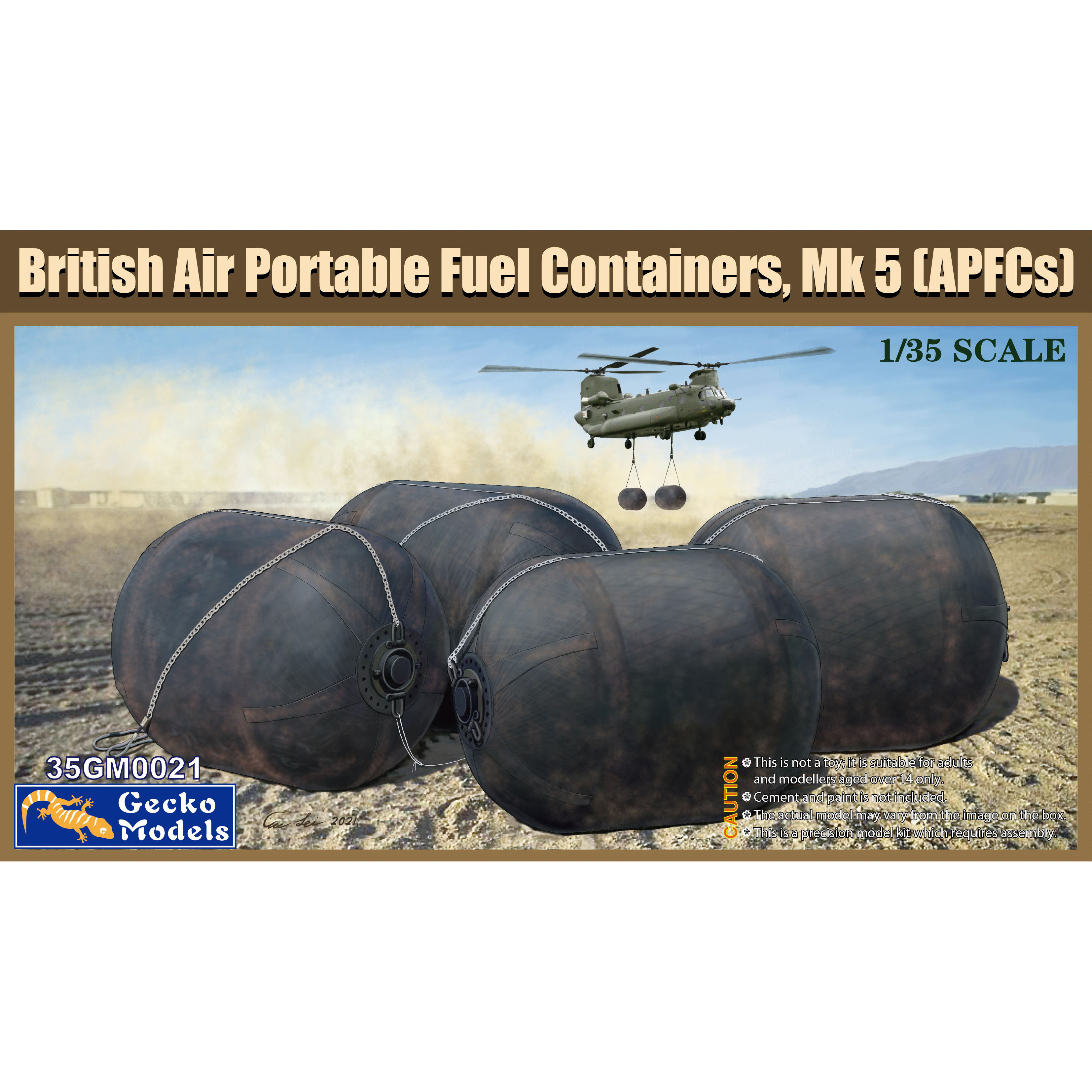 35GM0021 Gecko Models 1/35 Portable Fuel Containers British Air