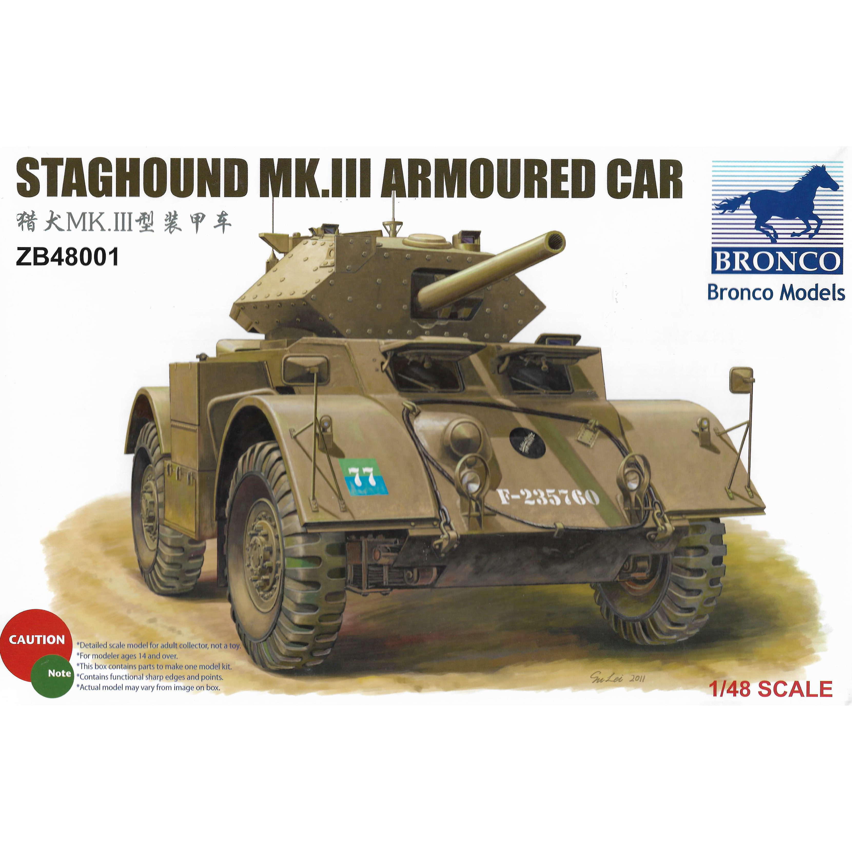 ZB48001 Bronco 1/48 Staghound III