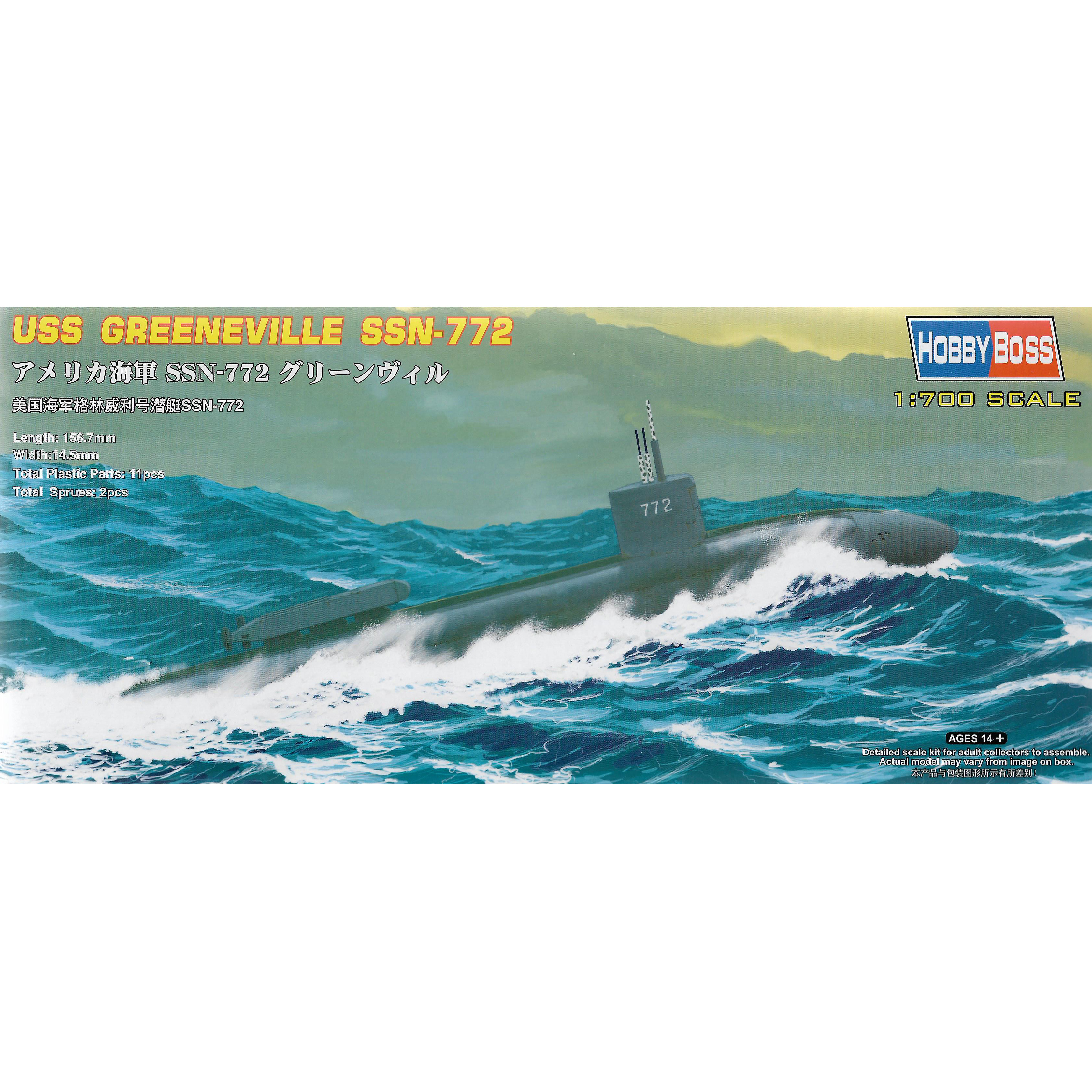 87016 HobbyBoss 1/700 USS Greeneville SSN-772 attack submarine