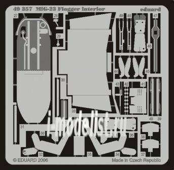 49357 Eduard photo etched parts for 1/48 MiG-23 Flogger interior