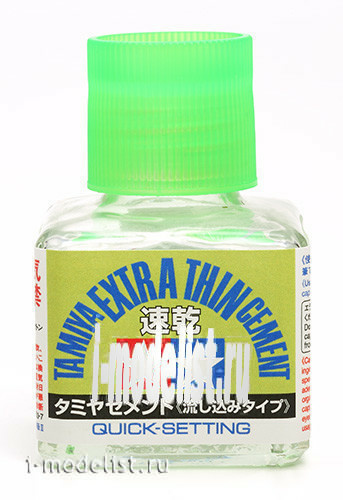 87182 Tamiya Glue Extra Thin (Quick-Setting), 40 ml.