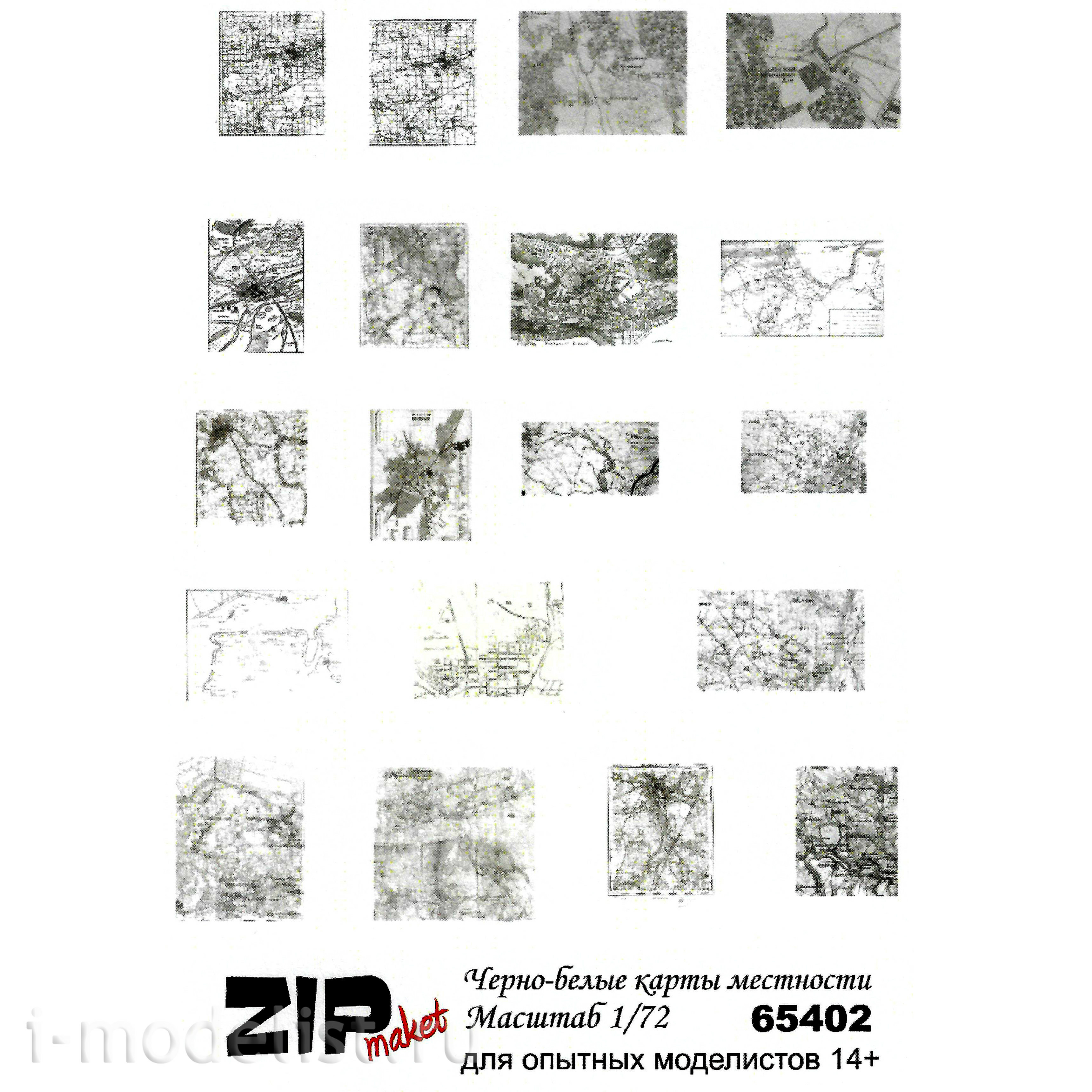 65402 ZIPmaket 1/72 Black-and-white maps