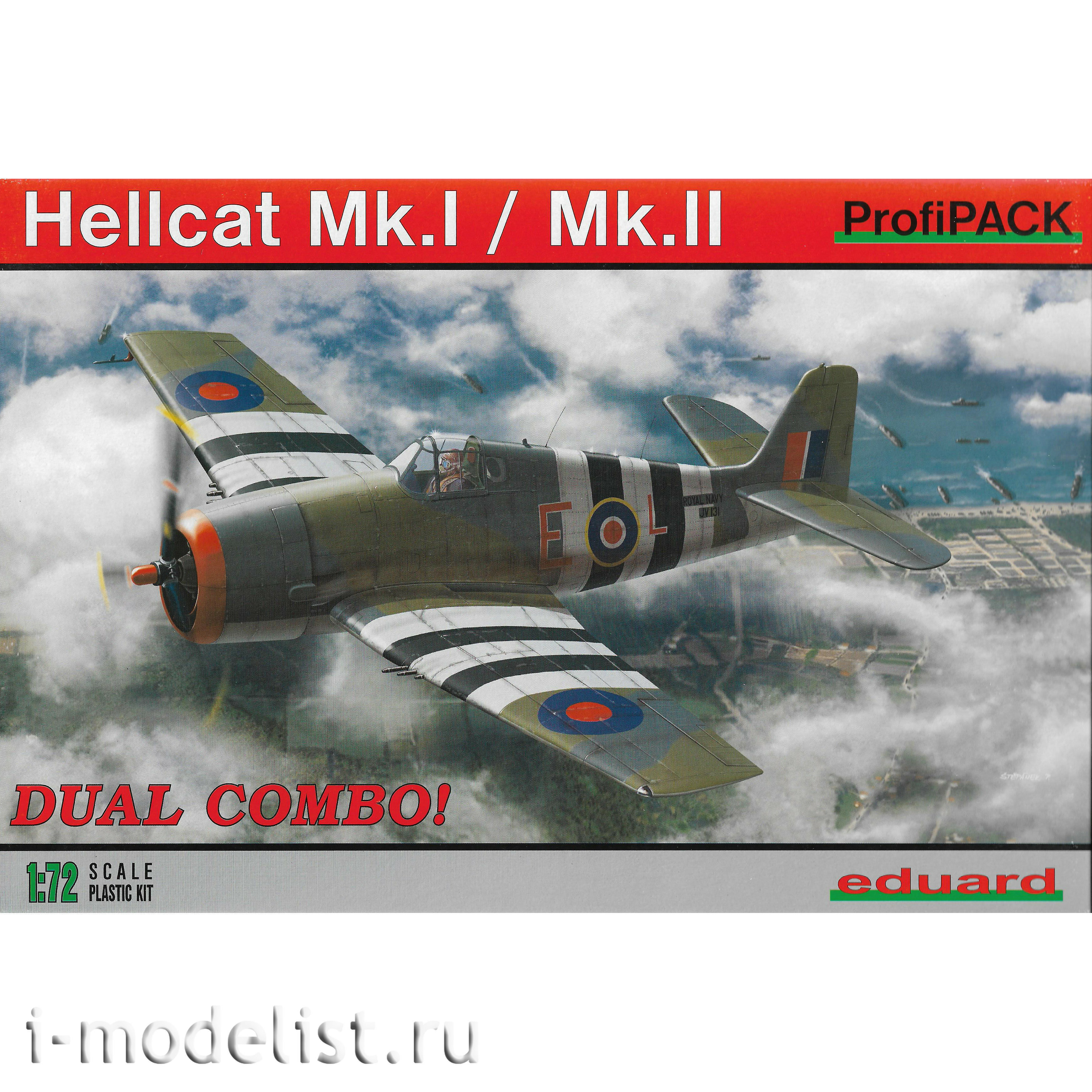 7078 Edward 1/72 Hellcat Mk. I / Mk. II (two models in a box)
