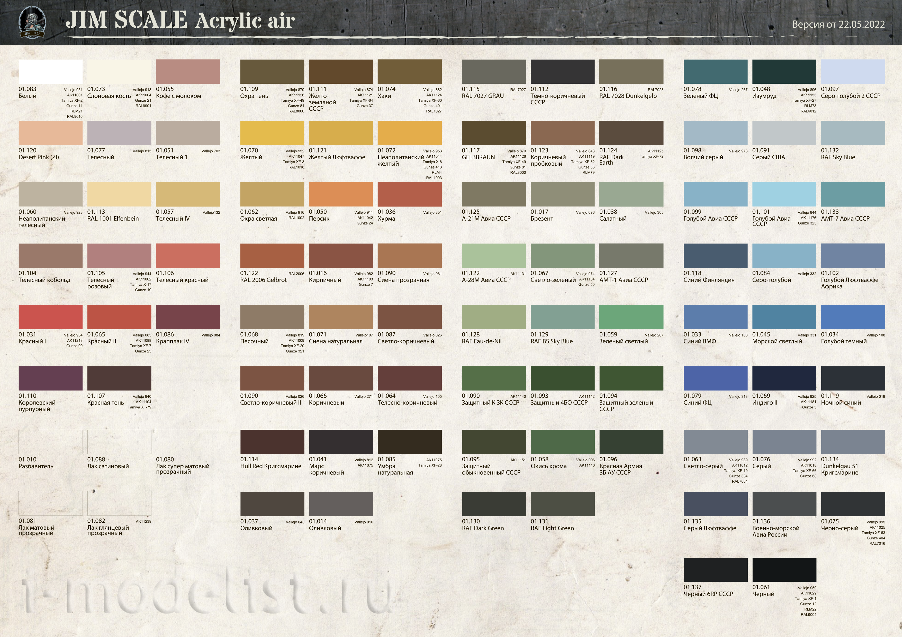 01.085 Jim Scale Acrylic paint color 