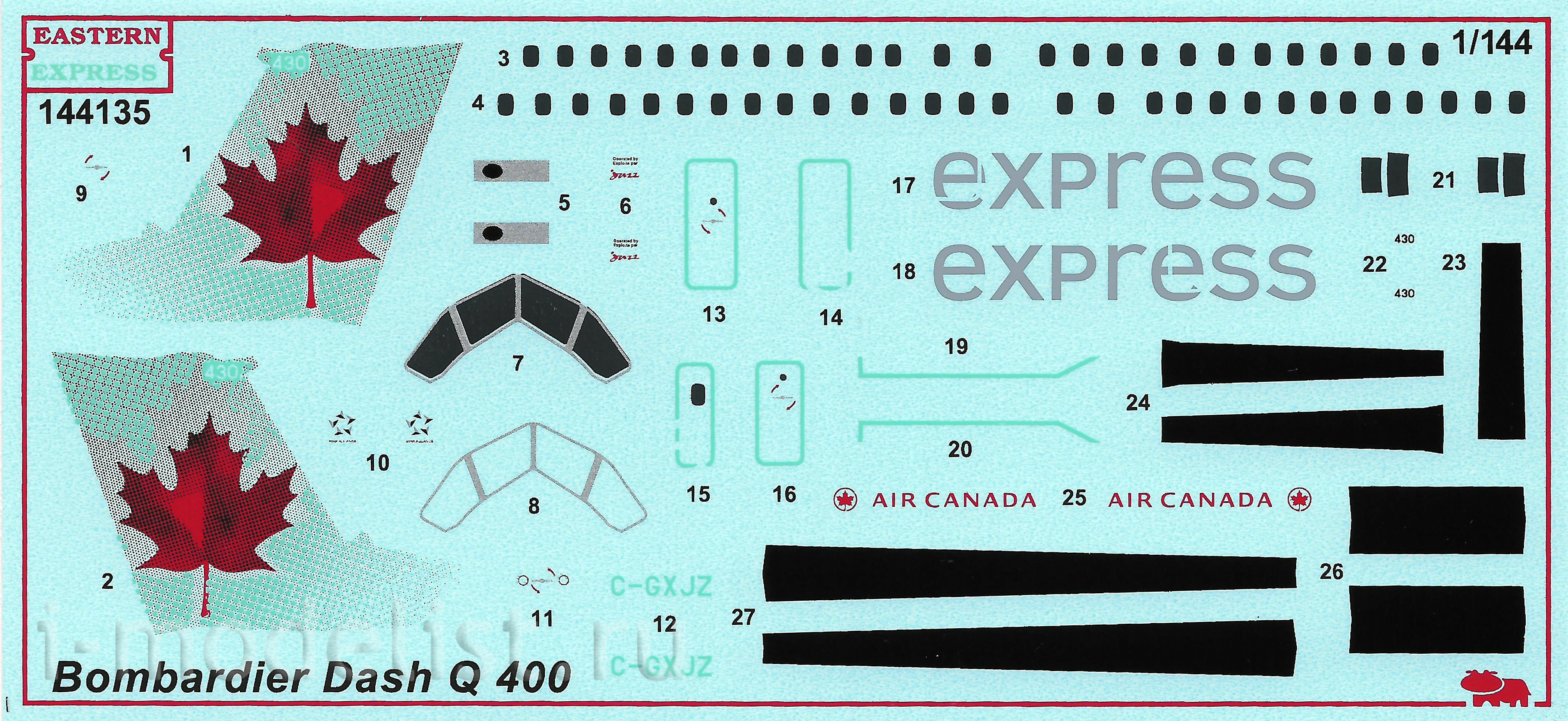 144135 Orient Express 1/144 Short-haul Dash 8 Q400 Air Canada