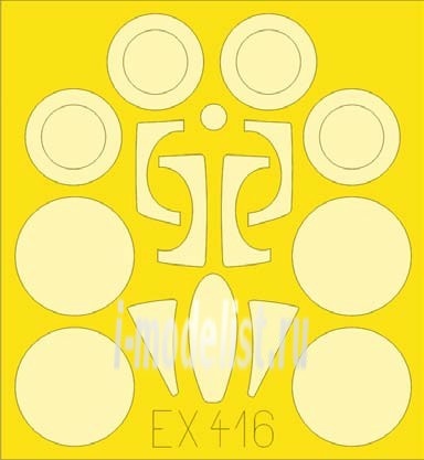 EX416 Edward 1/48 Mask for MiG-25PD/PDS