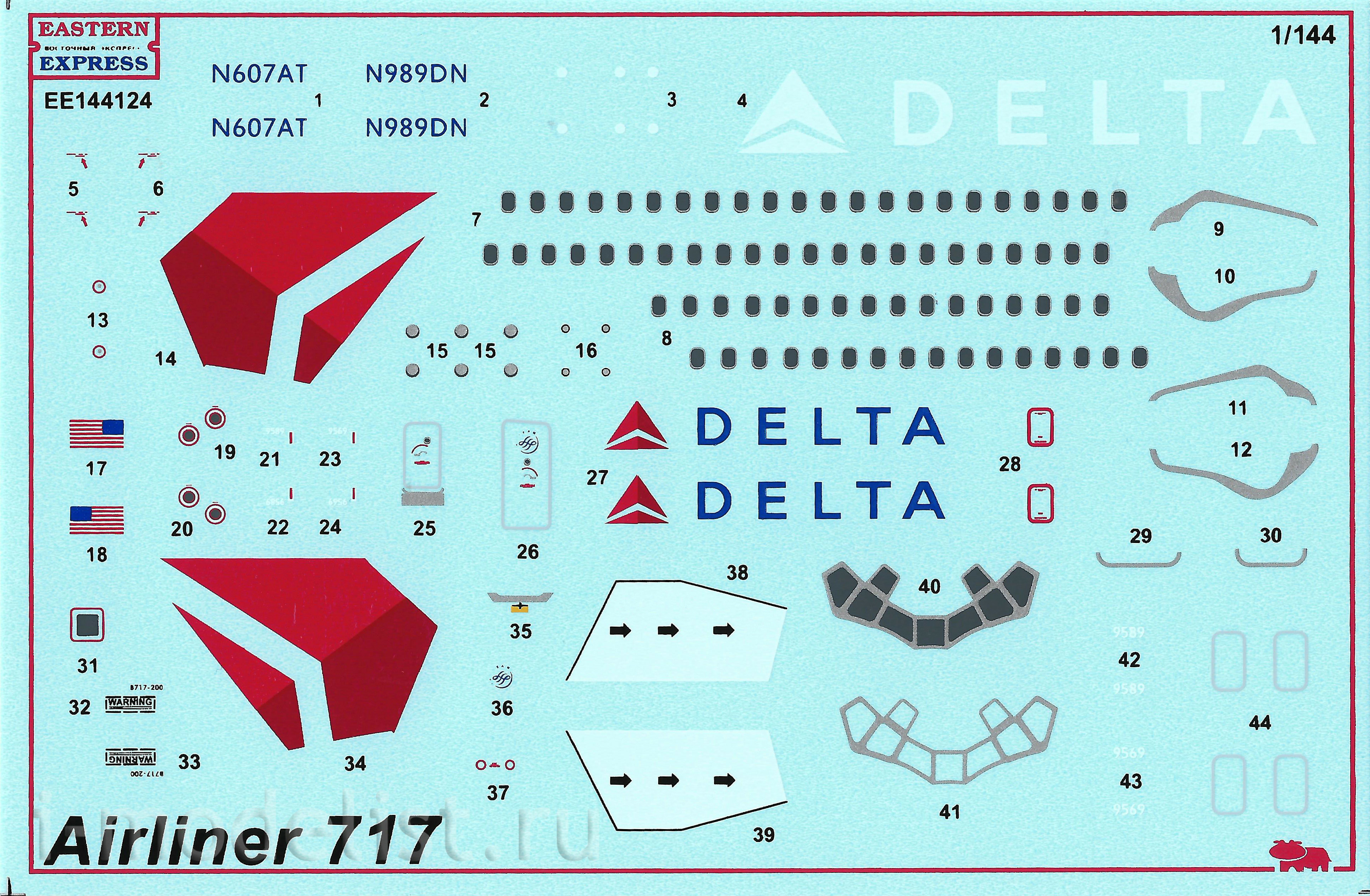 144124 Orient Express 1/144 Airliner 717 Delta
