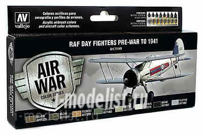 71149 Vallejo Set Model Air - Day Fighters Pre-War To 1941
