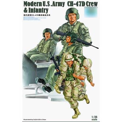00415 Trumpeter 1/35 Modern U.S .Army Ch-47d Crew & Infantry