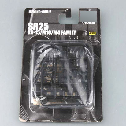 00512 Trumpeter 1/35 American machine gun AR-15/M16/M4 FAMILY SR 25