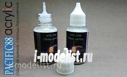 V10 Pacific88 Clear Satin Glass Premium airbrushing lacquer 30ml.(A jar with a thin spout)
