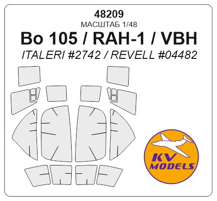 48209 KV Models 1/48 Mask for Bo-105 / PAH-1 / VBH