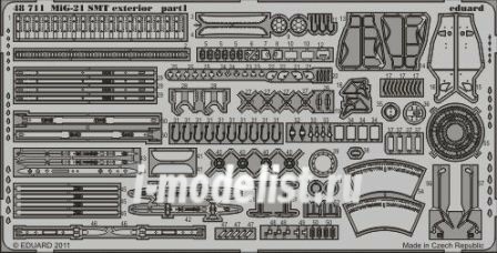 48711, Eduard photo etched parts 1/48 MiG-21SMT exterior