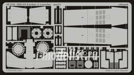 Eduard 48510 1/48 photo etched parts MiG-25 Foxbat A exterior 