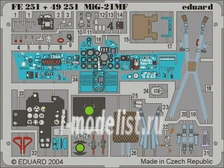 49251 Eduard photo etched parts for 1/48 MiG-21MF 