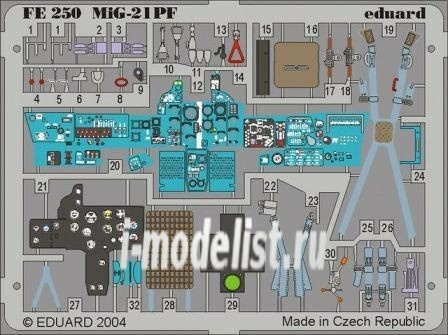 49250 Eduard photo etched parts for 1/48 MiG-21PF