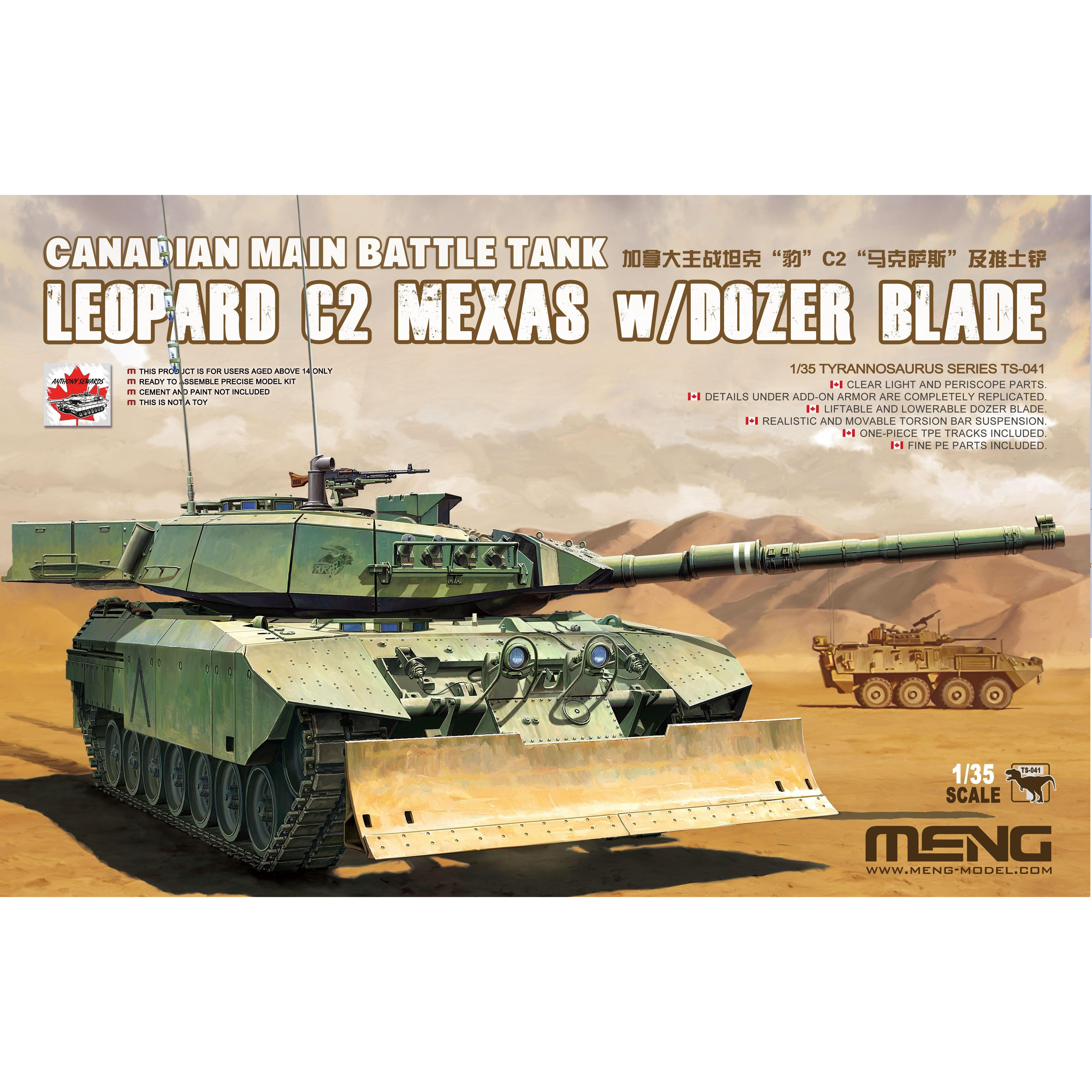 TS-041 Meng 1/35 Canadian Main Battle Tank Leopard C2 Mexas w/ Dozer Blade