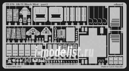 72376 1/72 Eduard photo etched parts for the SR-71 Blackbird