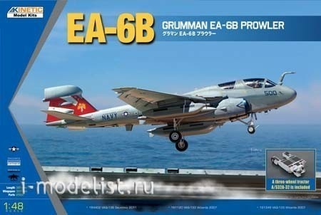 K48044 Kinetic 1/48 Grumman EA-6B Prowler EA-6B With three-wheel