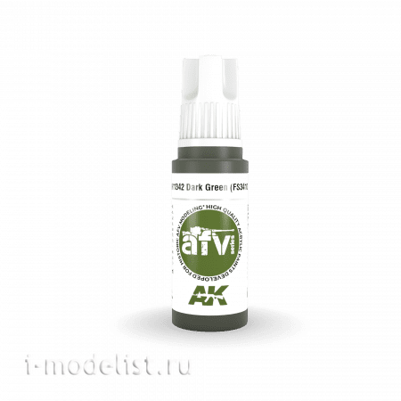 AK11342 AK Intercative acrylic paint DARK GREEN (dark green) 17 ml