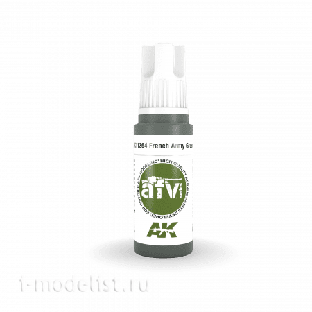 AK11364 AK Interactive Acrylic paint FRENCH ARMY GREEN (French army green) 17 ml