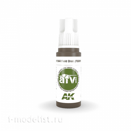AK11344 AK Interactive Acrylic Paint FIELD DRAB 17 ml