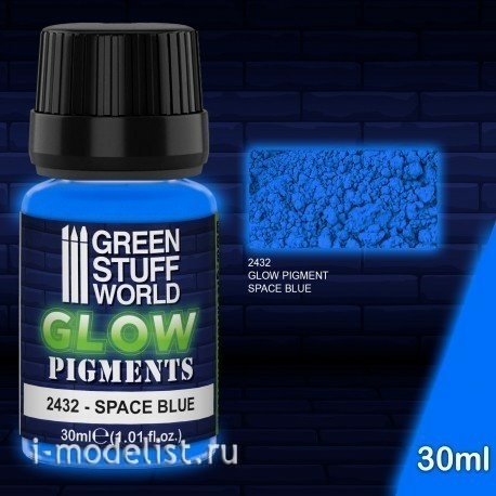 2432 Green Stuff World Pigment glow in the Dark space blue 30 ml / Glow in the Dark-SPACE BLUE