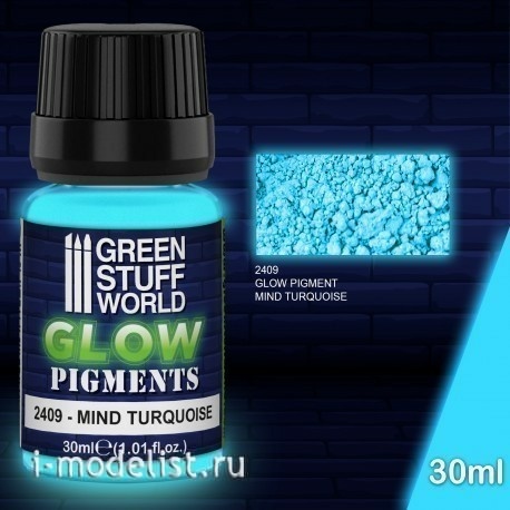 2409 Green Stuff World Resin Dye Turquoise 15ml / Glow in the Dark-MIND TURQUOISE
