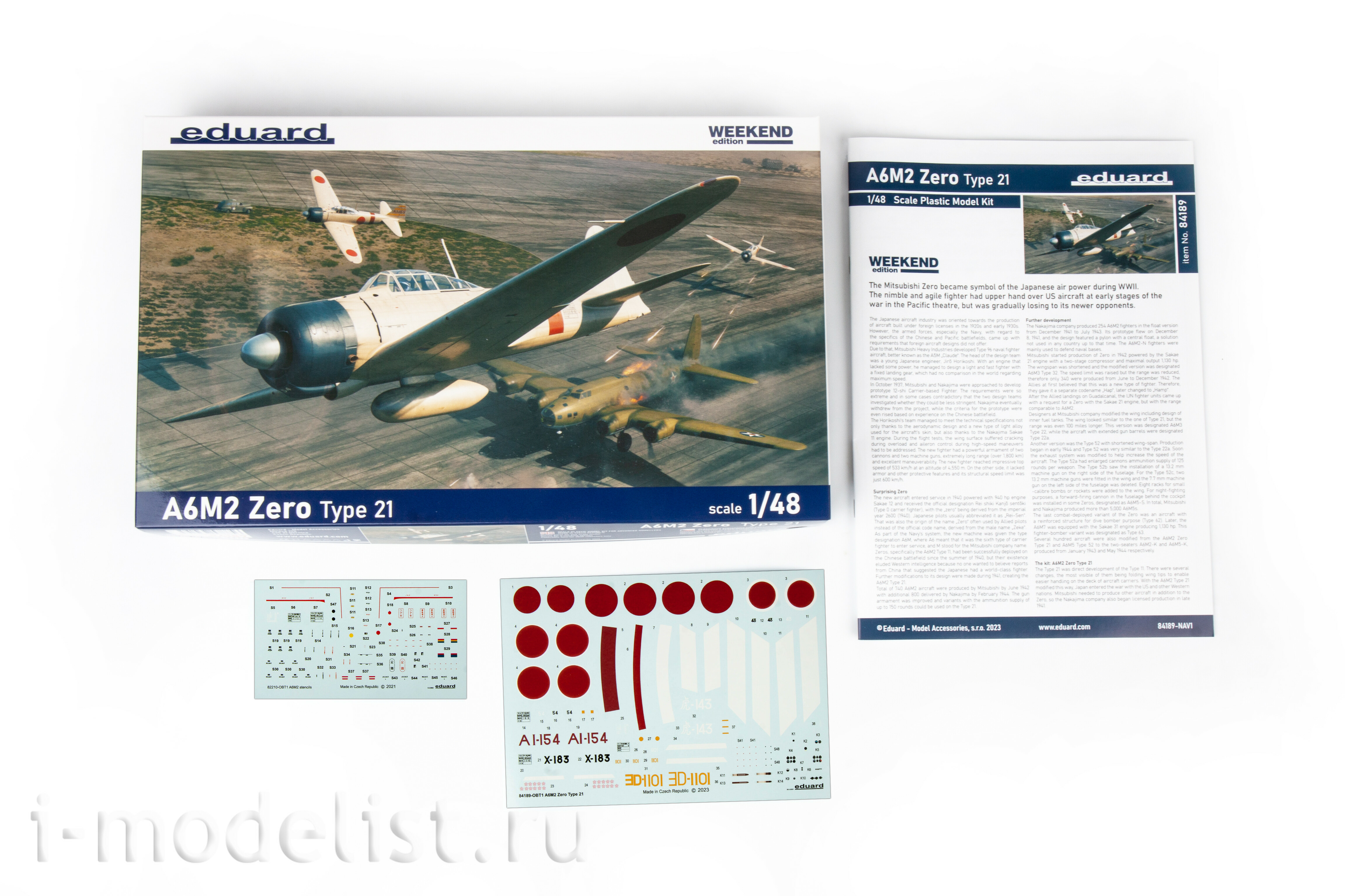 84189 Eduard 1/48 Японский истребитель A6M2 Zero Type 21 (Weekend)